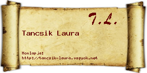Tancsik Laura névjegykártya